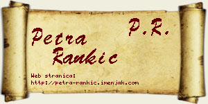 Petra Rankić vizit kartica